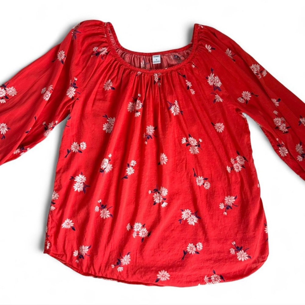 Red Floral Top
